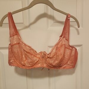Adore Me Sheer Lace Underwire Bra in Peach